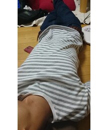 グレーのボーダー(Tシャツ/カットソー)