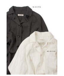 nest Robe | ラミー起毛ルーズ袖ワンピース(シャツワンピース)