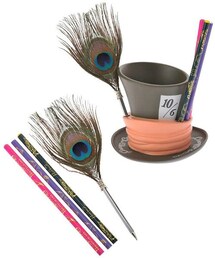 Disney | 孔雀の羽ペン form マッドハッター    ペンスタンド+ ペン ステーショナリーセット アリス イン ワンダーランド2/時間の旅(ペン類)