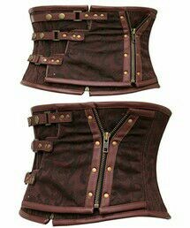 RQ-BL | スチームパンク ブロケード スチールボーン コルセット(その他トップス)