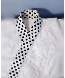 no brand | 水玉柄半衿付き晒肌着 うそつき肌襦袢(浴衣)