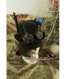 CheshireCat |  スチームパンク  ウール  ハット（自分ですこし改造した）(ハット)