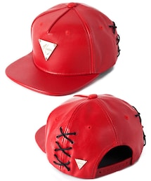 Hater snapback | Full Grain Faux Leather Boxing Glove Tie Design Fashion Hat Cap(キャップ)