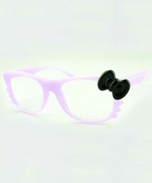 no brand | HELLO KITTYリボン付き猫デザイン伊達眼鏡(メガネ)