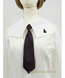 MIHO MATSUDA | ブラウス ナキール 猫刺繍ネクタイ付きシャツ (シャツ/ブラウス)