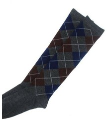 no brand | 学院风菱形格长筒袜 混大アーガイル柄ソックス(ソックス/靴下)