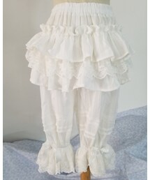 王妍与夏季 | 长款暗纹纯棉多层南瓜裤80cm(パンツ)
