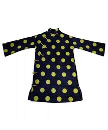 桃知窈窈 | 【星空】 中式改良 黄色波点 旗袍式呢绒 外套(ワンピース/ドレス)