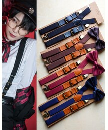 丸舗 | 古铜三夹背带 领结(サスペンダー)