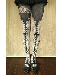 abietarge | コルセットタイツ ダブルレース -white-(タイツ/ストッキング)