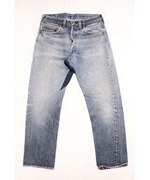 Hexico | Deformer pants tapered indigo rib(デニムパンツ)