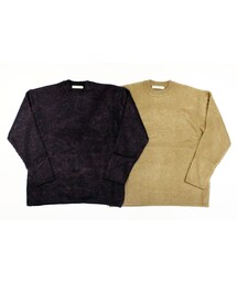 ISLAND KNIT WORKS | ISLAND KNIT WORKS (アイランドニットワークス) " 畔編み 起毛モヘアクルー "(ニット/セーター)