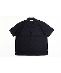 MANUAL ALPHABET | MANUAL ALPHABET (マニュアル アルファベット)　STRIPE OPEN COLLAR SHT(シャツ/ブラウス)