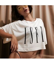 ISFN 短版落肩上衣(Tシャツ/カットソー)