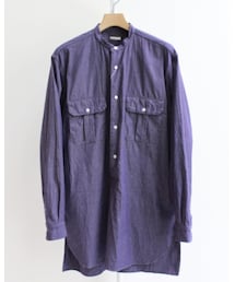 COMOLI | プルオーバーカーゴシャツ (Purple)(シャツ/ブラウス)