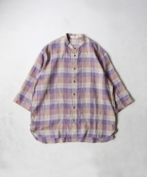 nest Robe CONFECT | リネンチェック 7分袖シャツ(シャツ/ブラウス)