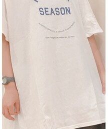 Samansa Mos2 blue | Tシャツ/カットソー