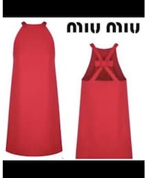 miu miu | Miu Miu - ホルターネックドレス - women - ビスコース/ポリエステル - 42(ワンピース)