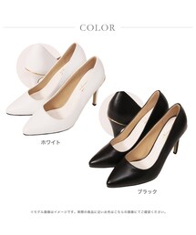 Julia Boutique | GOLDリング付き上質スムース素材ポインテッドトゥ美脚パンプス(パンプス)