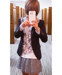 by LOVEiT | by loveit インナーパンツつきギンガムチェック柄プリーツスカート(スカート)