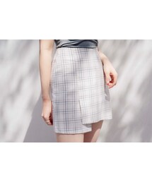 チェックラップミニスカート(スカート)