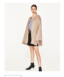 ZARA | ウールコート(ノーカラージャケット)
