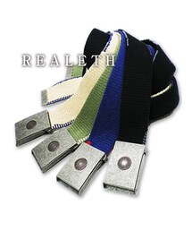 Levi's | 【Levi's リーバイス：テープベルト/ブラック、ネイビー、アーミーグリーン、ベージュ】リペア風の刺繍を施したオリジナリティのあるテープベルトです。(ベルト)