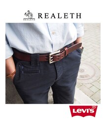 Levi's | 【Levi's リーバイス：Wピンベルト/ダークブラウン】どんなスタイルにも落ち着いた印象を持たせてくれるダークブラウン。(ベルト)