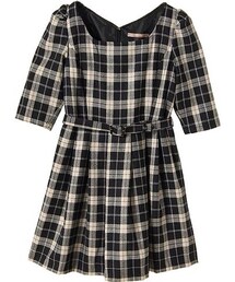 dazzlin | 5分丈 チェックワンピース(ワンピース)