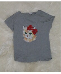 PAUL&JOE SISTER |  グレー猫Tシャツ(Tシャツ/カットソー)
