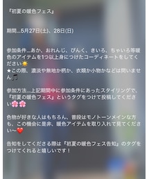初夏の暖色フェス説明文 | その他