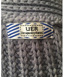 UER Designed by Korea | 古着で買いました。グレーとブルーが合わさったような色合いが可愛らしいです。ボタンがなく前開きです。(カーディガン/ボレロ)