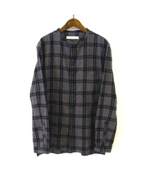 THREE BLIND MICE | THREE BLIND MICE T-3119 SHAGGY CHECK SHIRTS ブラック×トップグレー(シャツ/ブラウス)