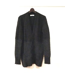 Bernabeu | Bernabeu BER-4C-K4025 7G モヘアミックス ウィンドペーン×ハニカム グラデーションニット カーディガン チャコール(ニット/セーター)