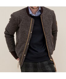 Enharmonic TAVERN | Enharmonic TAVERN LSD-14AW-B001A WOOL HEMP MIXED MA-1 グレー(ミリタリージャケット)