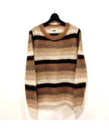 J.Sabatino | J.Sabatino サバティーノ MOHAIR BORDER CREW ベージュ(ニット/セーター)