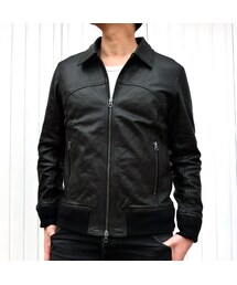 Editors エディターズ ラムレザーブルゾン ブラック(ライダースジャケット)