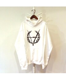 THREE BLIND MICE | 別注 Silk Screen Bites by THREE BLIND MICE bite-0007 ANARCY LAUREL PARKA ホワイト(パーカー)