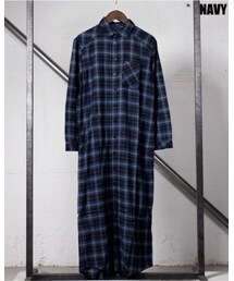 WOmB | チェックロングシャツ(シャツ/ブラウス)