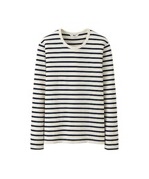 UNIQLO | ウォッシュボーダークルーネックＴ(Tシャツ/カットソー)