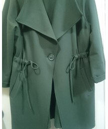 Topnew | 軍綠風衣式外套(トレンチコート)