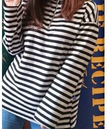 NINE NUTS | 條紋寬袖上衣(Tシャツ/カットソー)