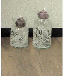 ヒヤシンス始めました。北欧、暮らしの道具店で買ったよ。(フラワーベース)