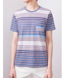 ランダムボーダーポケットTシャツ(Tシャツ/カットソー)