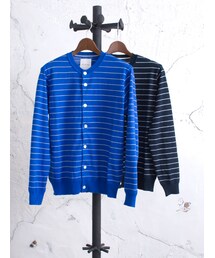 STILL BY HAND | STILL BY HAND ボーダークルーネックカーディガン(カーディガン/ボレロ)