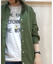 Cutie Blonde | シャツディガン＋Ｔシャツセット(ワンピース)