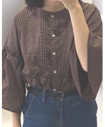 RETRO GIRL | この色とこの柄が可愛すぎる！ なんか鳥みたい。 セールで安くなってて買いました(シャツ/ブラウス)