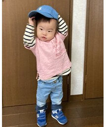 やっぱり🧢は嫌な息子🤣 | シャツまで出てる🙈💦(その他)