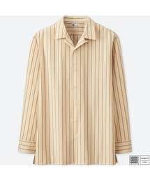 UNIQLO | ストライプオープンカラーシャツ（長袖）＋E(シャツ/ブラウス)