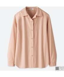 UNIQLO | オープンカラーシャツ（長袖）＋E(シャツ/ブラウス)